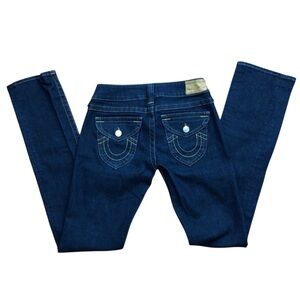 True Religion 26x34 Button Flap Pocket Dark Jeans